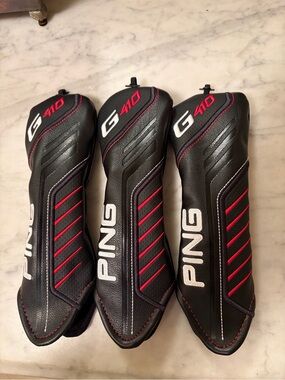Ping Black and Red G410 Golf Headcovers Set